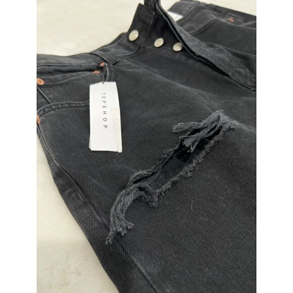 NWT Topshop Dad Nonstretch High Waist Straight Leg Jeans Size 10 MSRP $78 - Picture 13 of 15